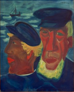 Cabezas de pescador de Max Pechstein