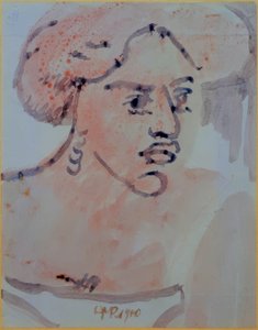 retrato de mujer de Max Pechstein