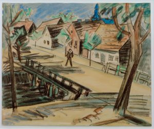 Gran puente del molino – Leba / Pomerania de Max Pechstein