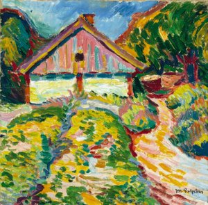 Casa en el istmo de Curlandia de Max Pechstein