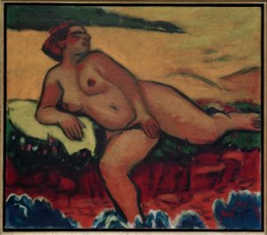 Desnudo recostado (Nidden) de Max Pechstein
