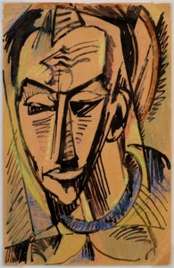 Cabeza masculina de Max Pechstein