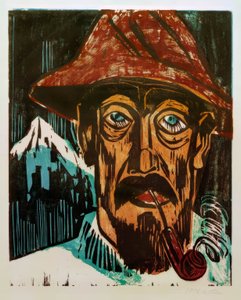 Suizo fumador de Max Pechstein