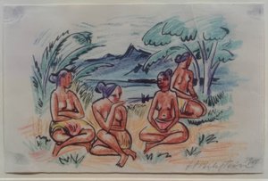 Fotos de viajes Italia - Mar del Sur (Mujeres sentadas) de Max Pechstein