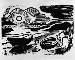 Puesta de sol de Max Pechstein