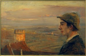 Buwi Griesinger con vista sobre Neukastel de Max Slevogt