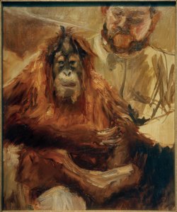 El orangután marinero y su cuidador de Max Slevogt