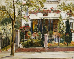 El jardín delantero de la Villa Steinbart en Berlín, 1911 de Max Slevogt