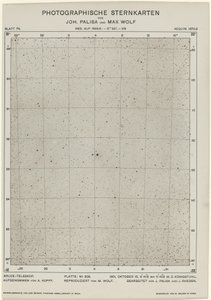 Cartas estelares fotográficas 15 de octubre de 1901, 654. Creadores: Max Wolf, Johann Palisa