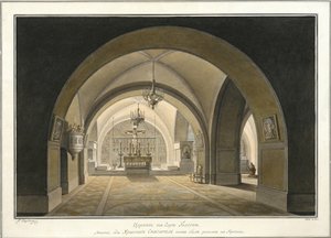 Interior de la Iglesia del Santo Sepulcro en el sitio de Gólgota de Maxim Nikiphorovich Vorobyev