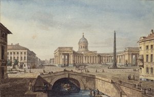 La Catedral de Kazán en San Petersburgo, 1817 de Maxim Nikiphorovich Vorobyev