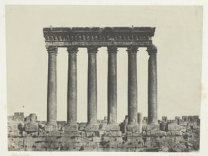 Baalbeck (Heliópolis), Columnata del Templo del Sol; Siria de Maxime Du Camp