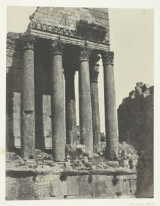 Baalbeck (Heliópolis), Templo de Júpiter, vista tomada desde el ángulo sureste; Siria de Maxime Du Camp