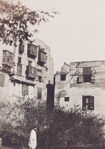 El Cairo, casa y jardín en el barrio francés, con Gustave Flaubert, 1850 de Maxime Du Camp