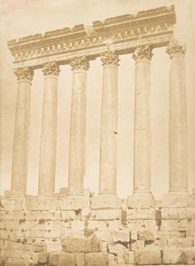 Columnata del Templo del Sol, en Baalbek Heliópolis, septiembre de 1850 de Maxime Du Camp