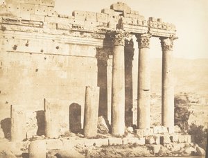 Columnata occidental del Templo de Júpiter, en Baalbek Heliópolis, 15 de septiembre de 1850