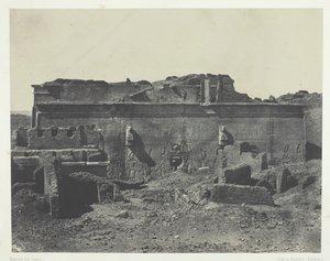 Fachada posterior, Gran Templo de Dendérah Teutyres, Alto Egipto, 1849-51, impreso en 1852 de Maxime Du Camp