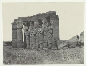 Gournah, peristilo de la tumba de Osymandias Ramesseum Occidental, Tebas, 1849-51 de Maxime Du Camp