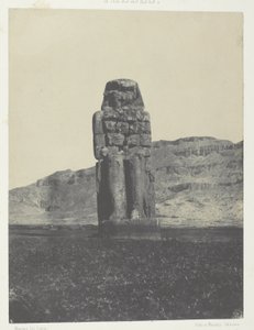 Gournah, Estatua de Memnón; Tebas de Maxime Du Camp