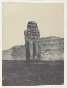 Gournah, Estatua de Memnón; Tebas de Maxime Du Camp