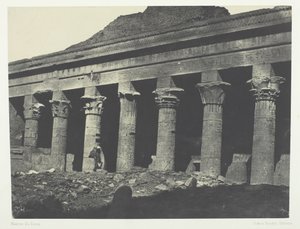 Gran Templo de Isis en Filé, Galería Oriental, Nubia, 1849-1851, impreso en 1852 de Maxime Du Camp