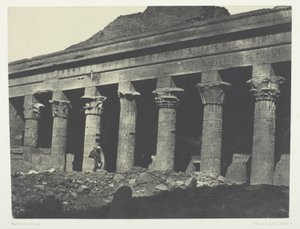 Gran Templo de Isis en Philoe, Galerie Orientale; Nubia, lámina 73 del álbum "Egypte, Nubie, Palestine et Syrie" (1852) de Maxime Du Camp