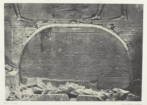 Gran Templo de Isis en Philoe, Proscynema (Acto de Adoración); Nubia, lámina 75 del álbum "Egypte, Nubie, Palestine et Syrie" (1852). de Maxime Du Camp