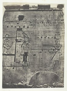 Gran Templo de Isis en Philae, Segundo Pilón, Nubia, 1849-51, impreso en 1852 de Maxime Du Camp