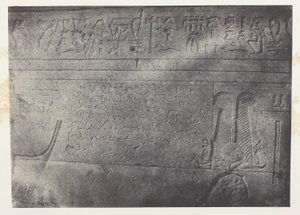 Gran Templo de Isis en Philoe, inscripción demótica; Nubia, lámina 76 del álbum "Egypte, Nubie, Palestine et Syrie" (1852). de Maxime Du Camp