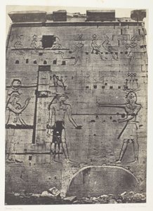 Gran Templo de Isis en Philoe, Segundo Pilón; Nubia, lámina 74 del álbum "Egypte, Nubie, Palestine et Syrie" (1852).
