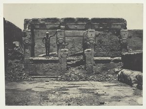 Gran Templo de Dendérah Teutyres, Alto Egipto, 1849-51, impreso en 1852 de Maxime Du Camp