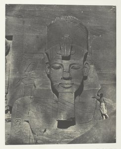 Ibsamboul, Colosse Médial (Enfoui) du Spéos de Phrè Nubie, Palestine et Syrie, lámina 106 del álbum "Egypte, Nubie, Palestine et Syrie" (1852). de Maxime Du Camp