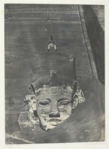 Ibsamboul, Coloso Occidental del Speos de Phrè, Nubia, 184951, impreso 1852 de Maxime Du Camp