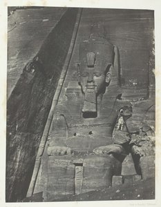 Ibsamboul, Coloso Oriental del Gran Speos de Phrè, Nubia, 1849-1851, impreso en 1852 de Maxime Du Camp