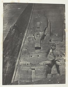 Ibsamboul, Colosse Oriental Du Grand Spéos De Phrè; Nubie, lámina 103 del álbum "Egypte, Nubie, Palestine et Syrie" (1852). de Maxime Du Camp