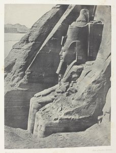Ibsamboul, Colosse Oriental Du Spéos De Phrè, Vu De Profil; Nubie, lámina 104 del álbum "Egypte, Nubie, Palestine et Syrie" (1852).