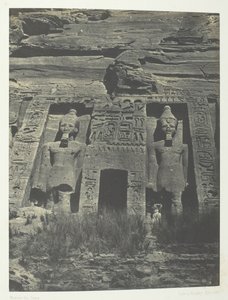 Ibsamboul, Entrada del Speos de Hathor, Nubia, 1849-51, impreso en 1852 de Maxime Du Camp