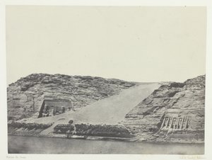 Ibsamboul, Les Deux Spéos; Nubie, lámina 101 del álbum "Egypte, Nubie, Palestine et Syrie" (1852) de Maxime Du Camp