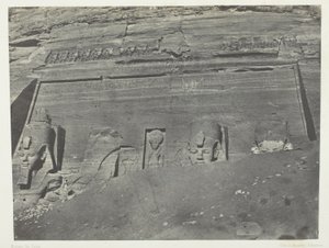 Ibsamboul, Vue Générale Du Grand Spéos De Phrè; Nubie, lámina 102 del álbum "Egypte, Nubie, Palestine et Syrie" (1852) de Maxime Du Camp