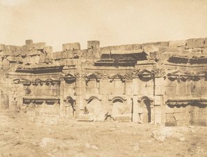 Interior del recinto del Templo de Baalbek Heliopolis, 15 de septiembre de 1850 de Maxime Du Camp