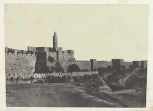 Jerusalén, Murallas Occidentales; Palestina de Maxime Du Camp