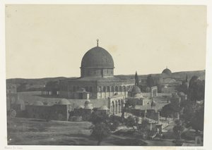 Jerusalén, Mezquita de Omar, Palestina, 184951, impreso 1852 de Maxime Du Camp