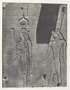 Kalabscheh, Sculptures De La Façade Postérieure Du Temple; Nubie, lámina 92 del álbum "Egypte, Nubie, Palestine et Syrie" (1852). de Maxime Du Camp