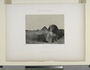 El Esfinge, Egipto (foto en blanco y negro) de Maxime Du Camp