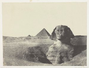 El Esfinge visto de frente, Egipto Medio de Maxime Du Camp