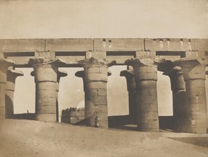 Luxor, gran columnata del palacio, 1849-51 de Maxime Du Camp