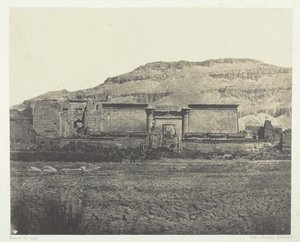 Médinet-Habou, Vista General de las Ruinas, Tebas, 1849-51, impreso 1852 de Maxime Du Camp