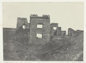 Médinet-Habou, Fachada Oriental del Gineceo de Ramsés-Méiamoun; Tebas de Maxime Du Camp