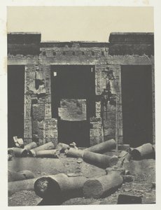 Médinet-Habou, Parte Oriental del Peristilo del Palacio de Ramsés-Méiamoun; Tebas de Maxime Du Camp
