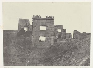 Médinet-Habou, Fachada Oriental del Gineceo de Ramsés-Méiamoun; Tebas de Maxime Du Camp